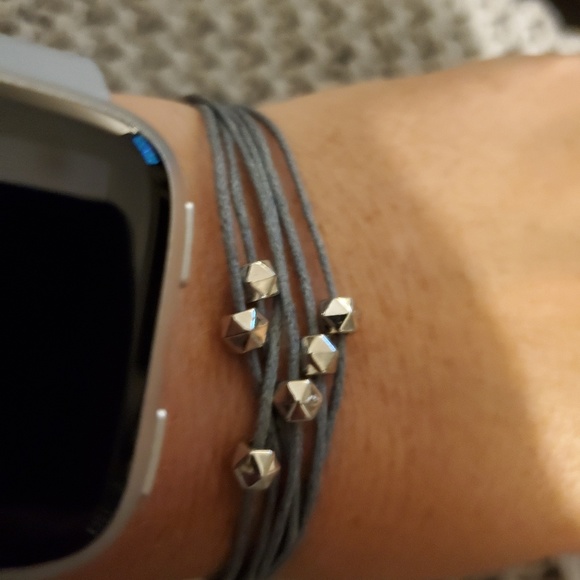 Adjustable Cord and Silver Bracelet - Picture 3 of 5